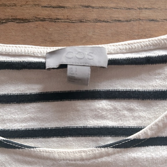 COS STRIPED LONG SLEEVE TOP  SMALL - Picture 9 of 10